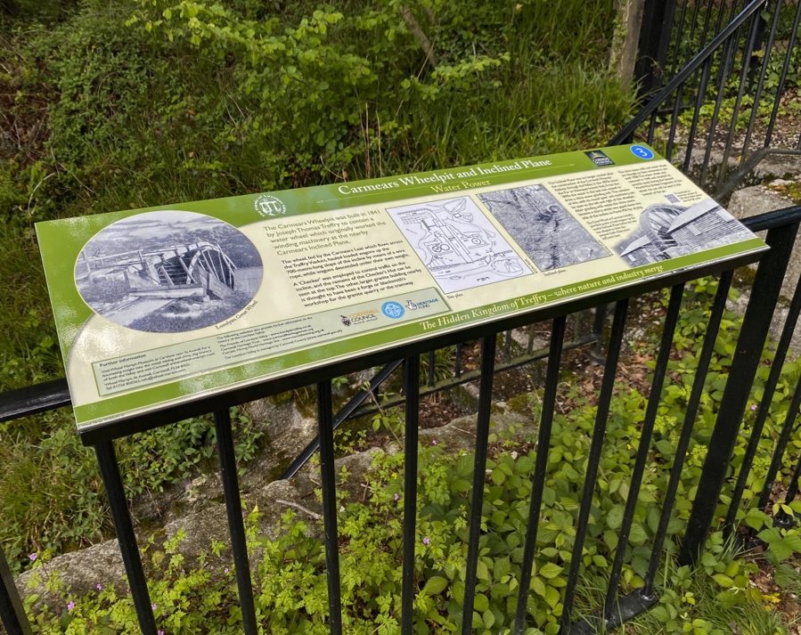 Information panel at the Carmears Wheelpit and Inclined Plane
